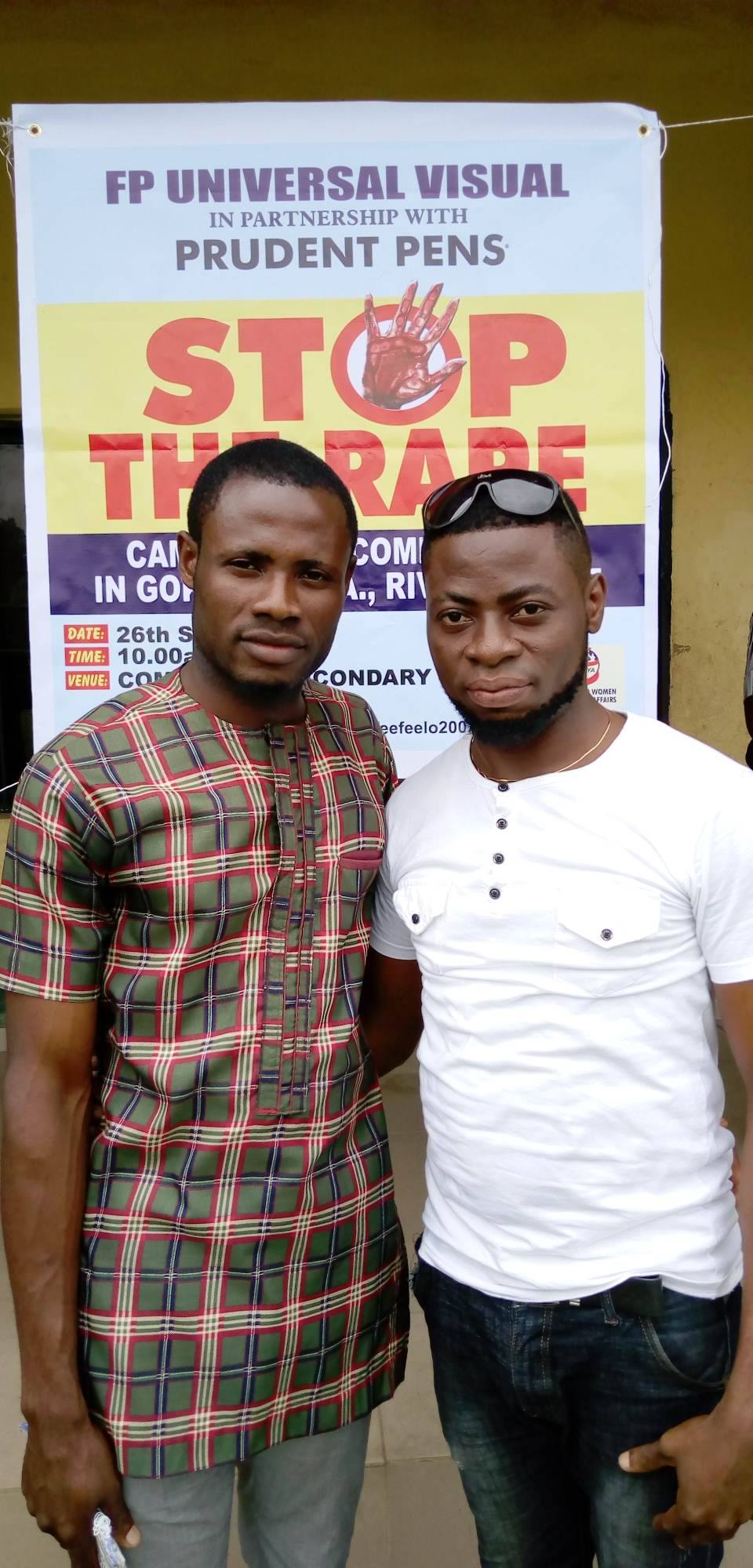 FP Universal Visual In Partnership With Prudent Pens organizes 'Stop The rape' programme