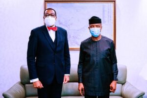News in Photographs: Adesina Visits Osinbajo