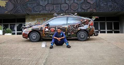He expressed excitement at being able to complete recreating the car, he said the project cost him six months of his allowances as a youth corps member.