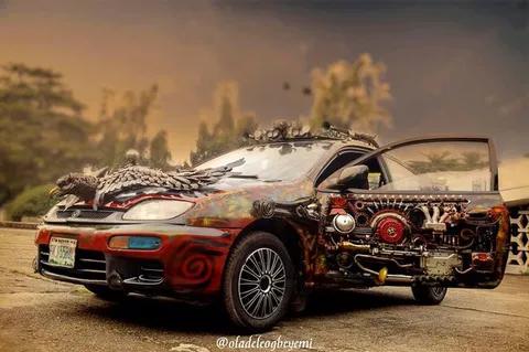 He expressed excitement at being able to complete recreating the car, he said the project cost him six months of his allowances as a youth corps member.