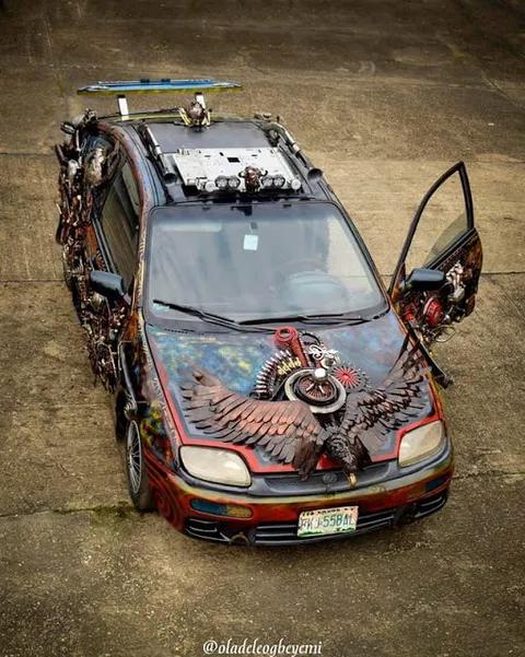 He expressed excitement at being able to complete recreating the car, he said the project cost him six months of his allowances as a youth corps member.
