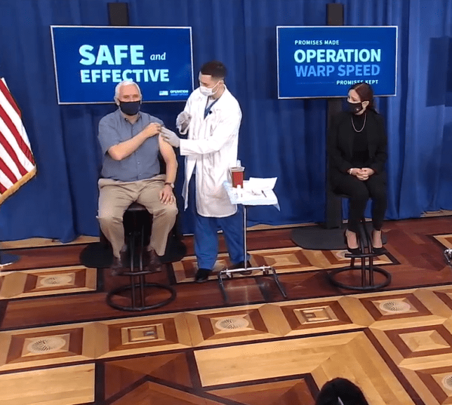 Vice President Mike Pence gets vaccinated on live television