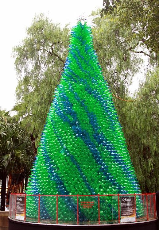 Christmas Tree From Waste Plastic Bottles Lights Up Celebration In Ibadan