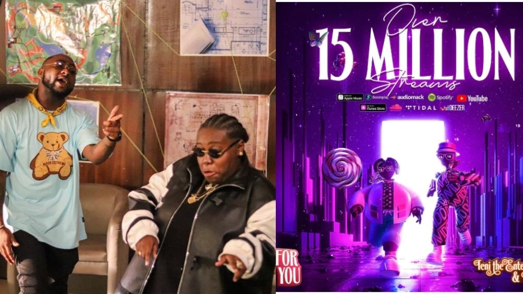 TENI’S SONG ‘FOR YOU’ FEATURING DAVIDO HITS OVER 15 MILLION STREAMS