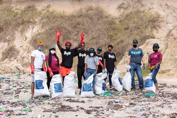 Bolt Ghana, Plastic Punch partner to mark Earth Day 2021 with beach clean-up