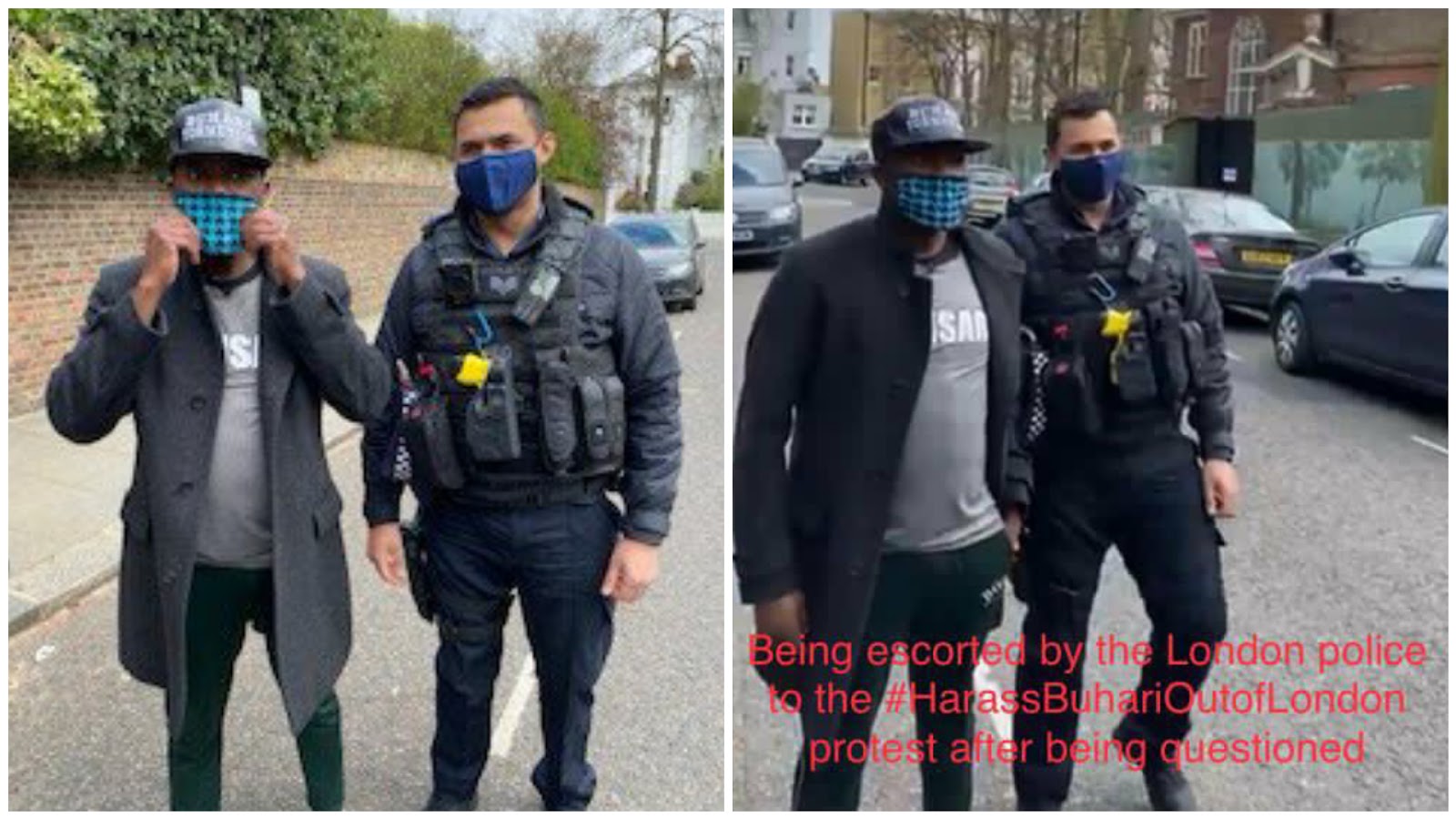 Reno Omokri poses with London police after President Buhari's plan to arrest him failed