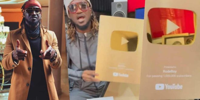 Singer Paul Okoye Hits One Million Subscribers On Youtube Receives Gold Plaque