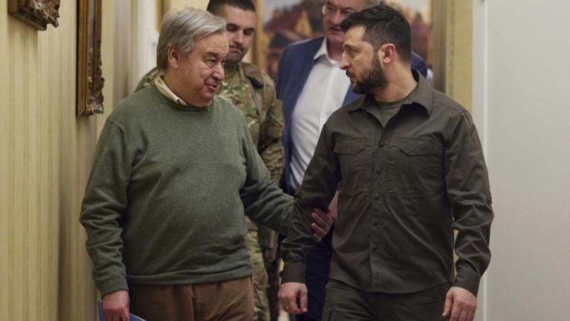 Ukraine war: Rockets hit Kyiv as UN chief admits failings