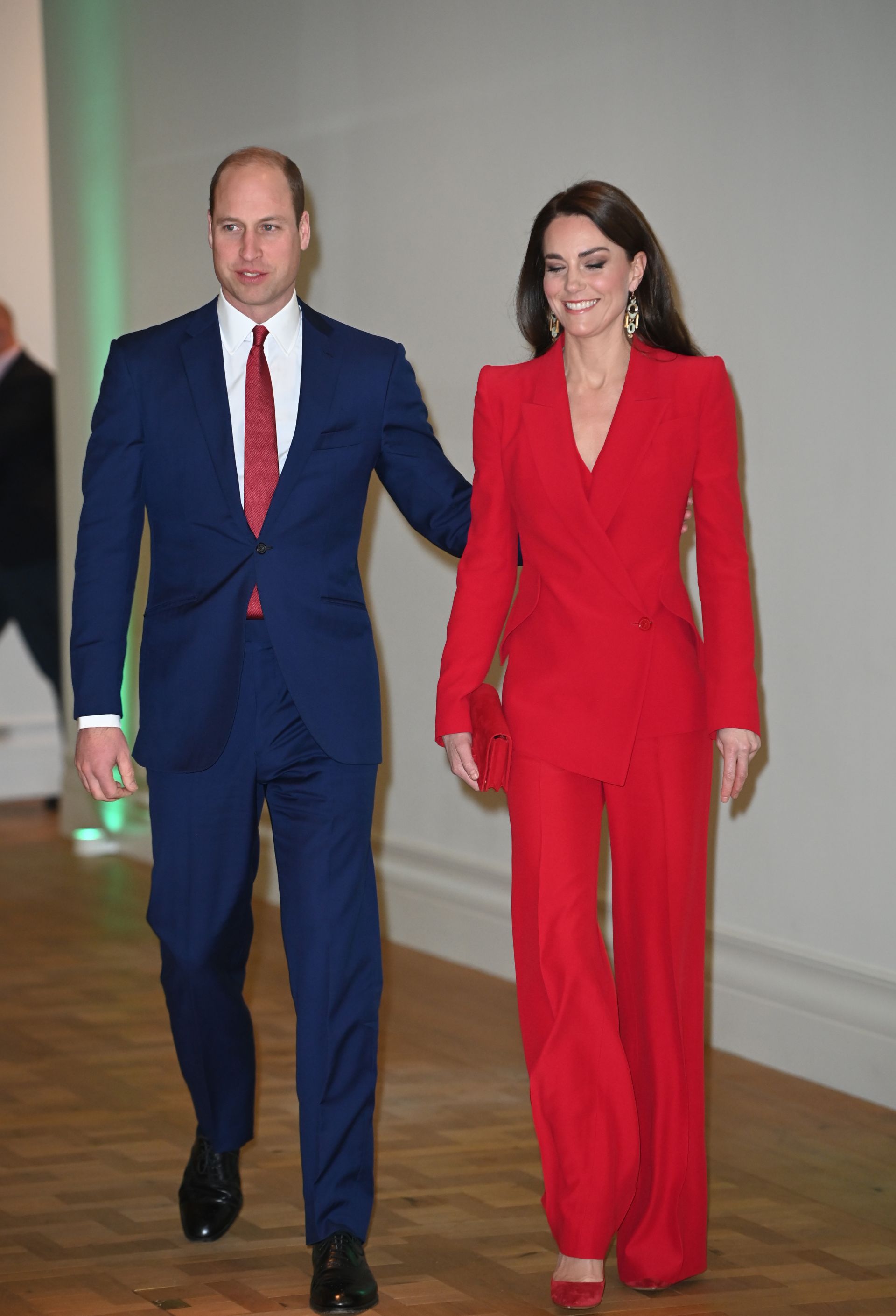 Queen Camilla red dress