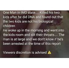 Horrific Moment Man Allegedly Kill His 2 Children After DNA Found Out That The Kids Are Not His