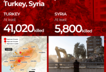 New earthquake hits Turkey and Syria killing at least three