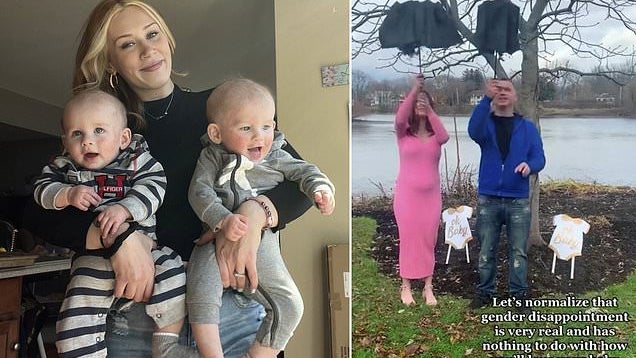 Mother disappointed after learning her twins will be boys