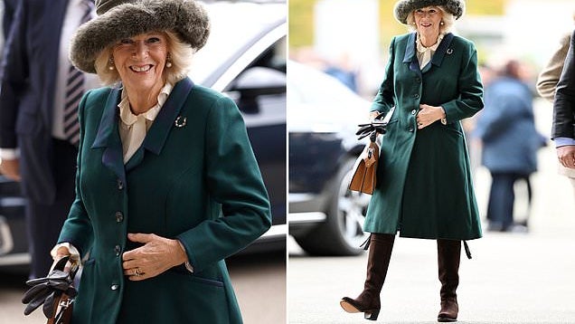 Queen Consort Camilla meets Ebony Horse Club students in Ascot