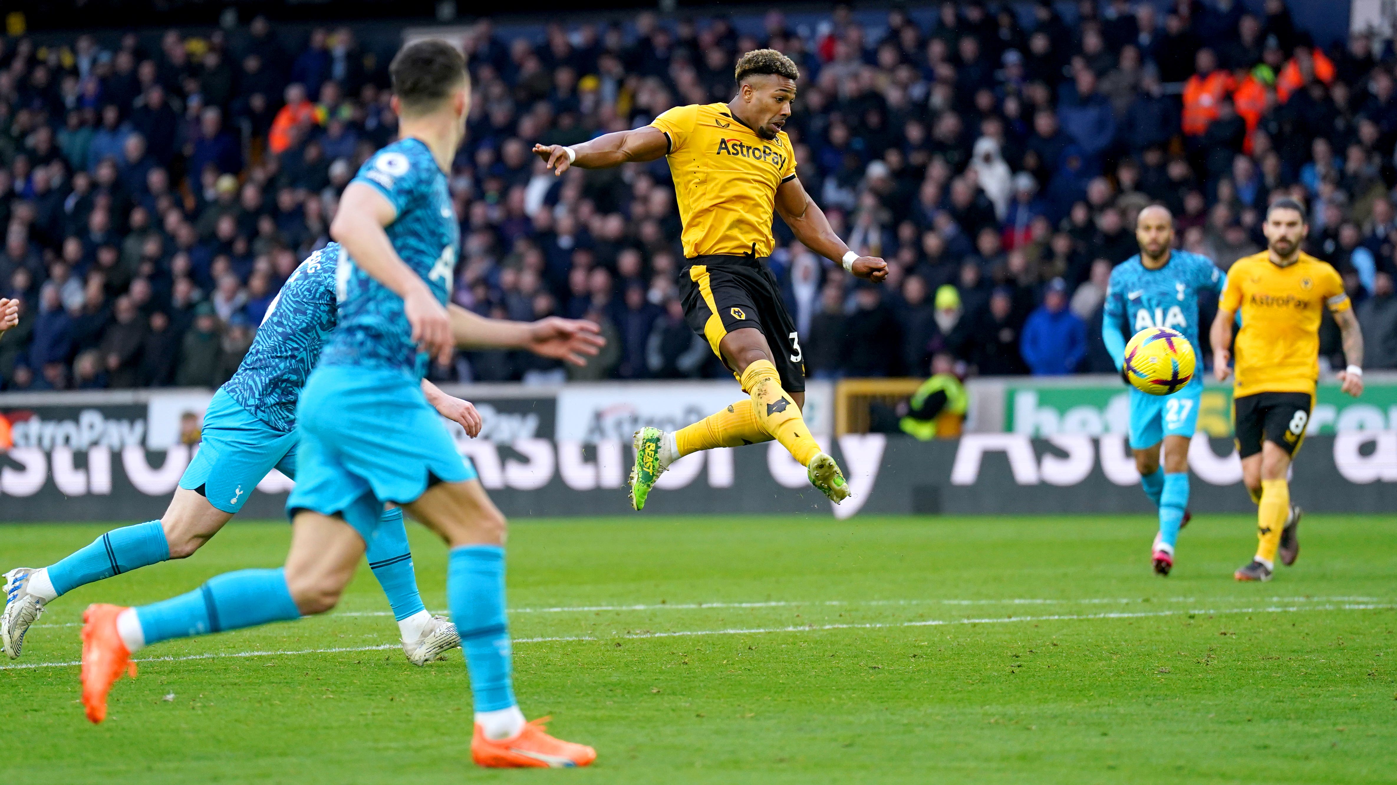 Adama Traore scores the winner against Tottenham (Tim Goode/PA)