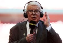 Iconic football commentator Motson dies aged 77