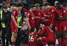 Liverpool to ban fan who wiped out Robertson after seventh goal at Anfield