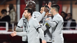 PSG celebrate Kylian Mbappe's late winner