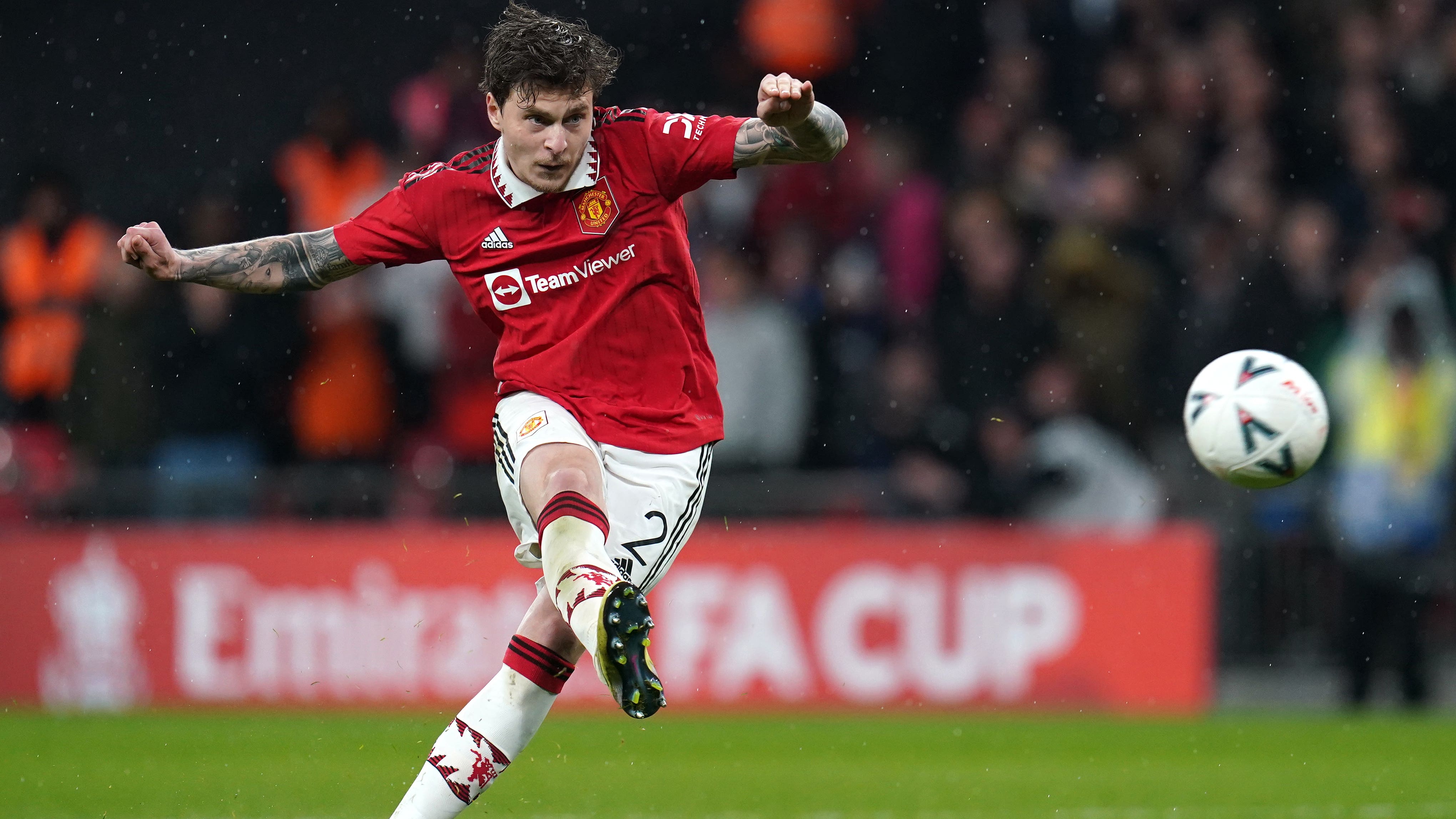 Victor Lindelof scored the winning penalty (Nick Potts/PA)