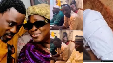 Moment Fuji star Pasuma breaks into tears following the death of his mother, laid his mom to rest in Lagos [Video]