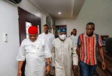 President-elect Tinubu commiserates with Senator Orji Kalu over wife's death