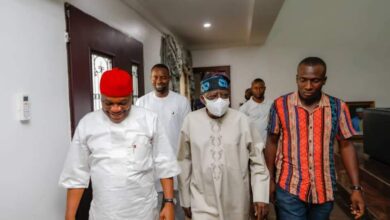 President-elect Tinubu commiserates with Senator Orji Kalu over wife's death