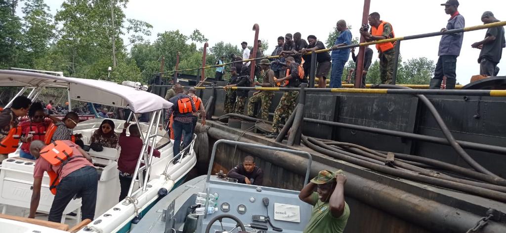 NNS DELTA INTERCEPTS TRUCK AND BARGE LADEN WITH STOLEN CRUDE OIL