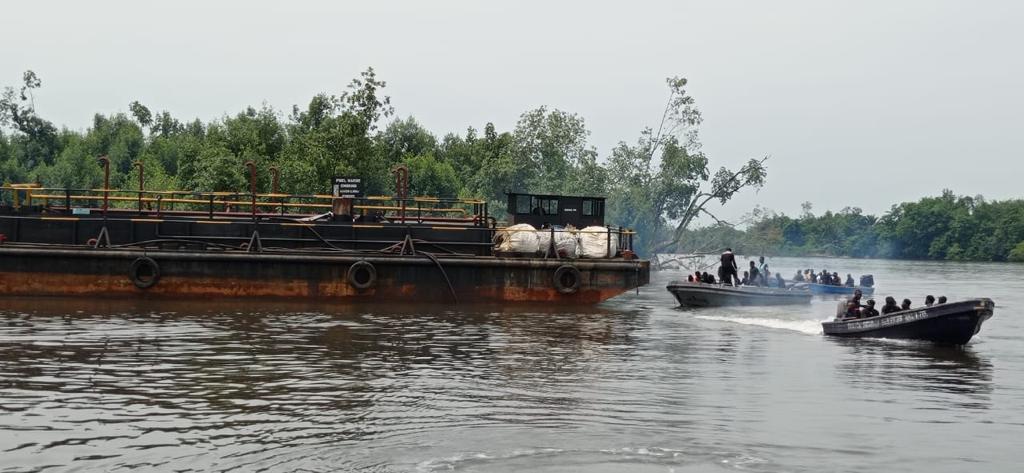 NNS DELTA INTERCEPTS TRUCK AND BARGE LADEN WITH STOLEN CRUDE OIL