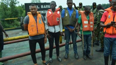 NNS DELTA INTERCEPTS TRUCK AND BARGE LADEN WITH STOLEN CRUDE OIL