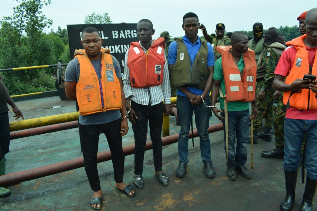 NNS DELTA INTERCEPTS TRUCK AND BARGE LADEN WITH STOLEN CRUDE OIL