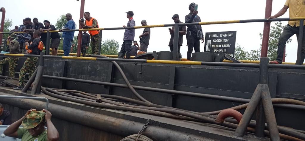 NNS DELTA INTERCEPTS TRUCK AND BARGE LADEN WITH STOLEN CRUDE OIL