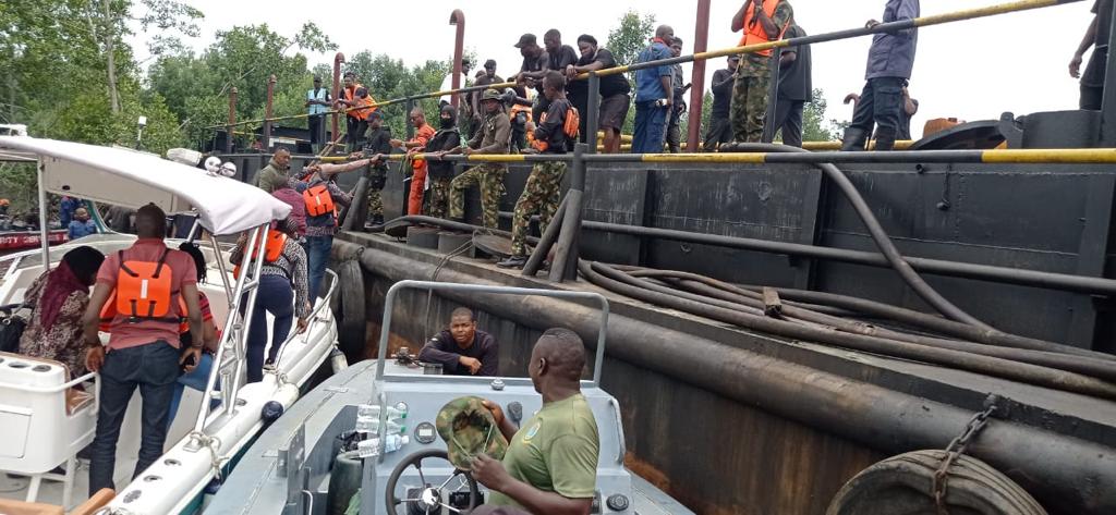 NNS DELTA INTERCEPTS TRUCK AND BARGE LADEN WITH STOLEN CRUDE OIL