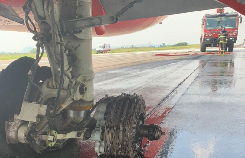 Max Air aircraft crash-lands in Abuja airport after tyre bursts into flames