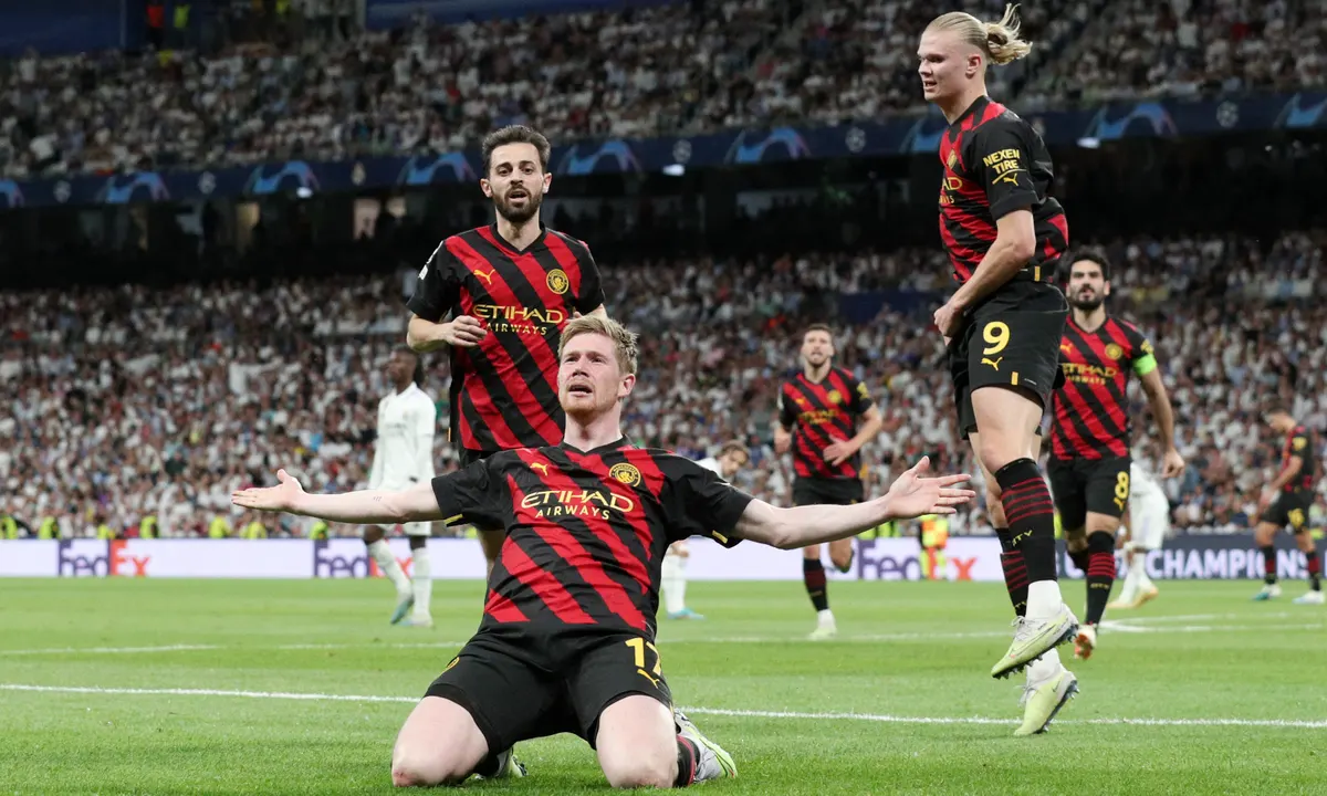 Real Madrid 1-1 Manchester City: De Bruyne rocket earns City first-leg draw