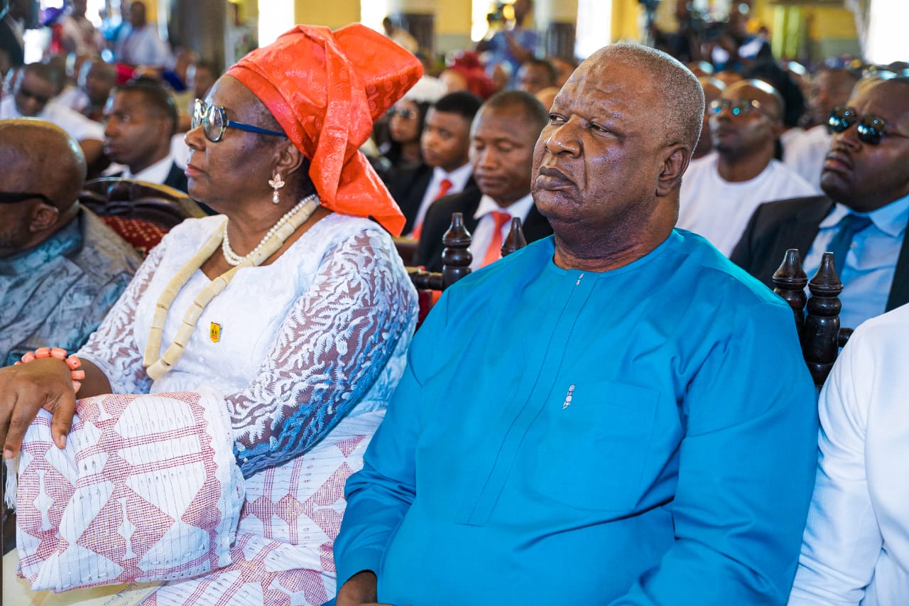 SOLUDO COMMISERATES WITH FORMER MINISTER OF AVIATION, OSITA CHIDOKA ON THE DEMISE OF HIS MOTHER