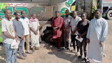 Bus Conveying Stranded Nigerians From Sudan Gutted By Fire