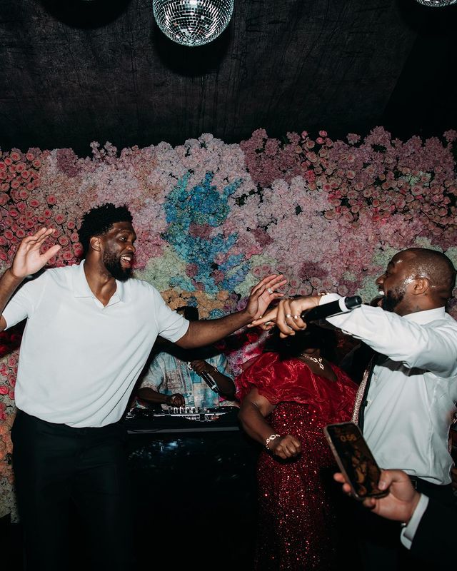 Davido performed songs such as Feel, unavailable at Embiid's wedding in New York