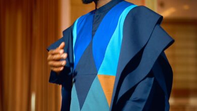 #BBNaijaAllStars: Ebuka Obi-Uchendu Slays A Multicoloured Geometric Agbada With Luxe Fula