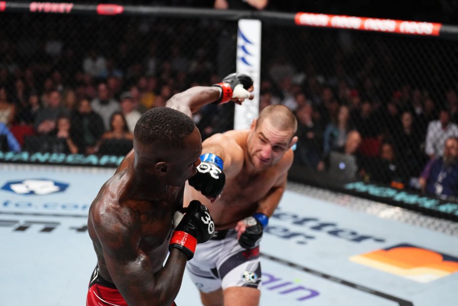 Adesanya however was able to land some good punches to push Strickland back. Image Credit - X/UFC