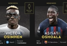 NFF congratulates Osimhen, Oshoala on nomination for Ballon d’Or