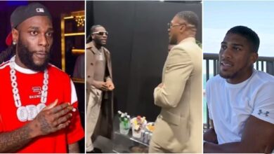 Burna Boy, Anthony Joshua Link Up At Milan Fashion Week