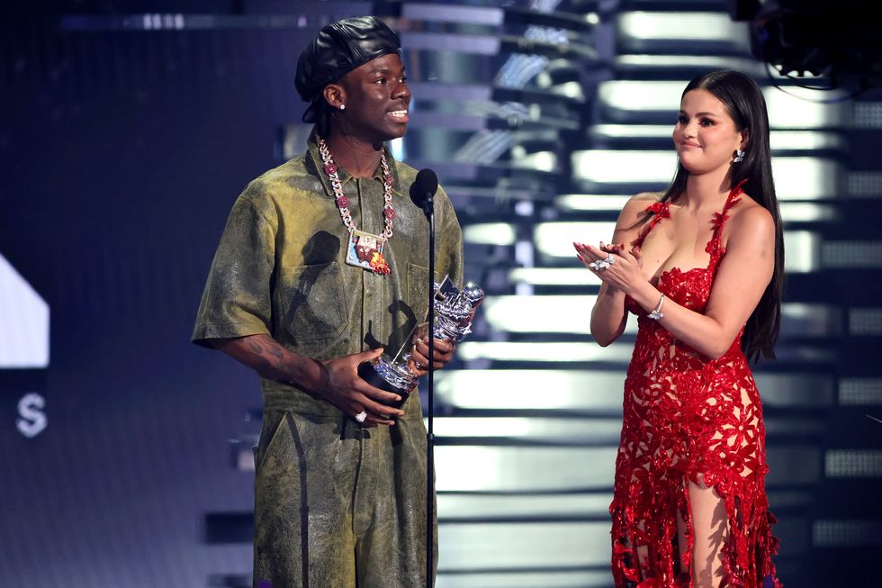 rema-and-selena-gomez-accept-the-best-afrobeats-award-for-news-photo-1694572300
