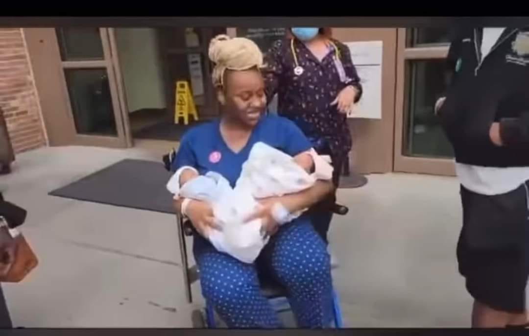 Davido, Chioma spotted leaving the hospital with twins