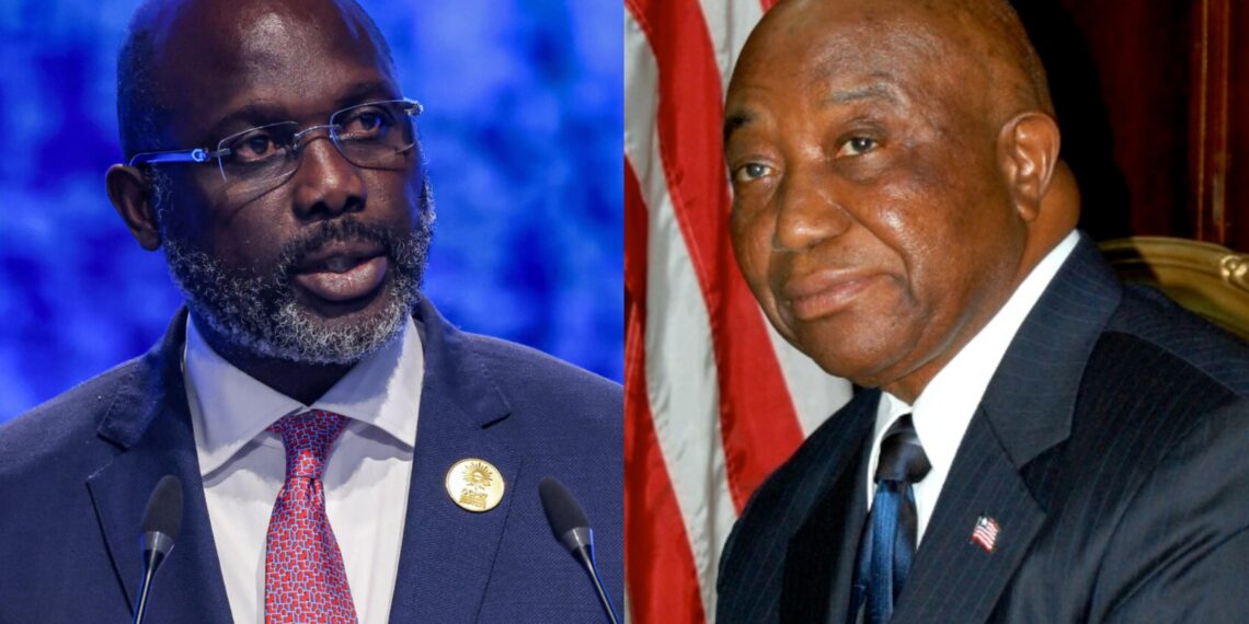 The incumbent Liberian president and candidate of the Coalition for Democratic Change (CDC), George Weah, and former Vice President Joseph Boakai, candidate of the Unity Party (UP)
