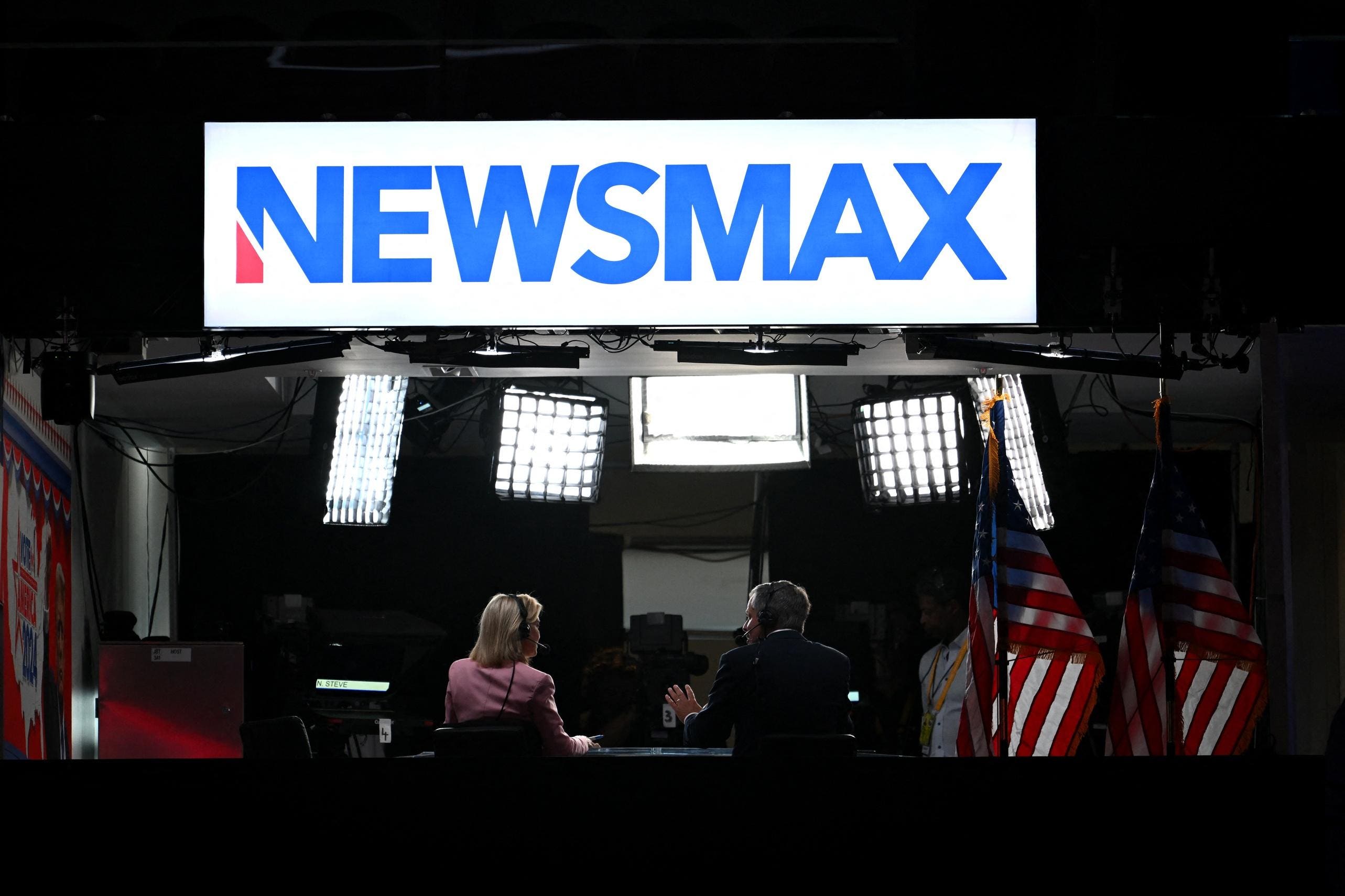 Newsmax sign at RNC
