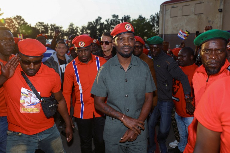 Ugandan opposition leader and singer Robert Kyagulanyi Ssentamu, known as Bobi Wine