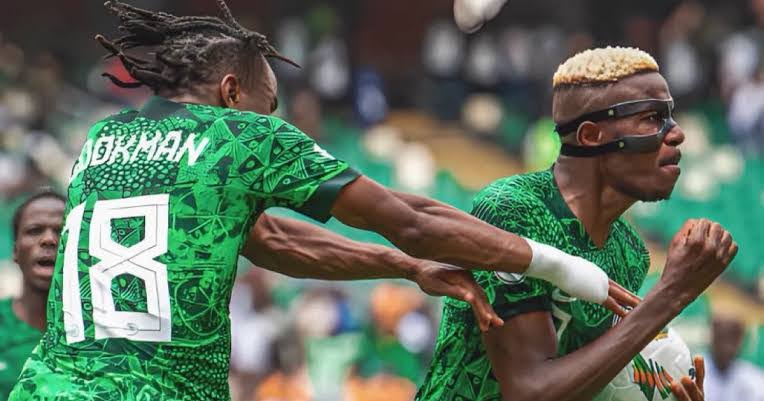 Nigeria Super Eagles stars Ademola Lookman and Victor Osimhen. Photo Credit X