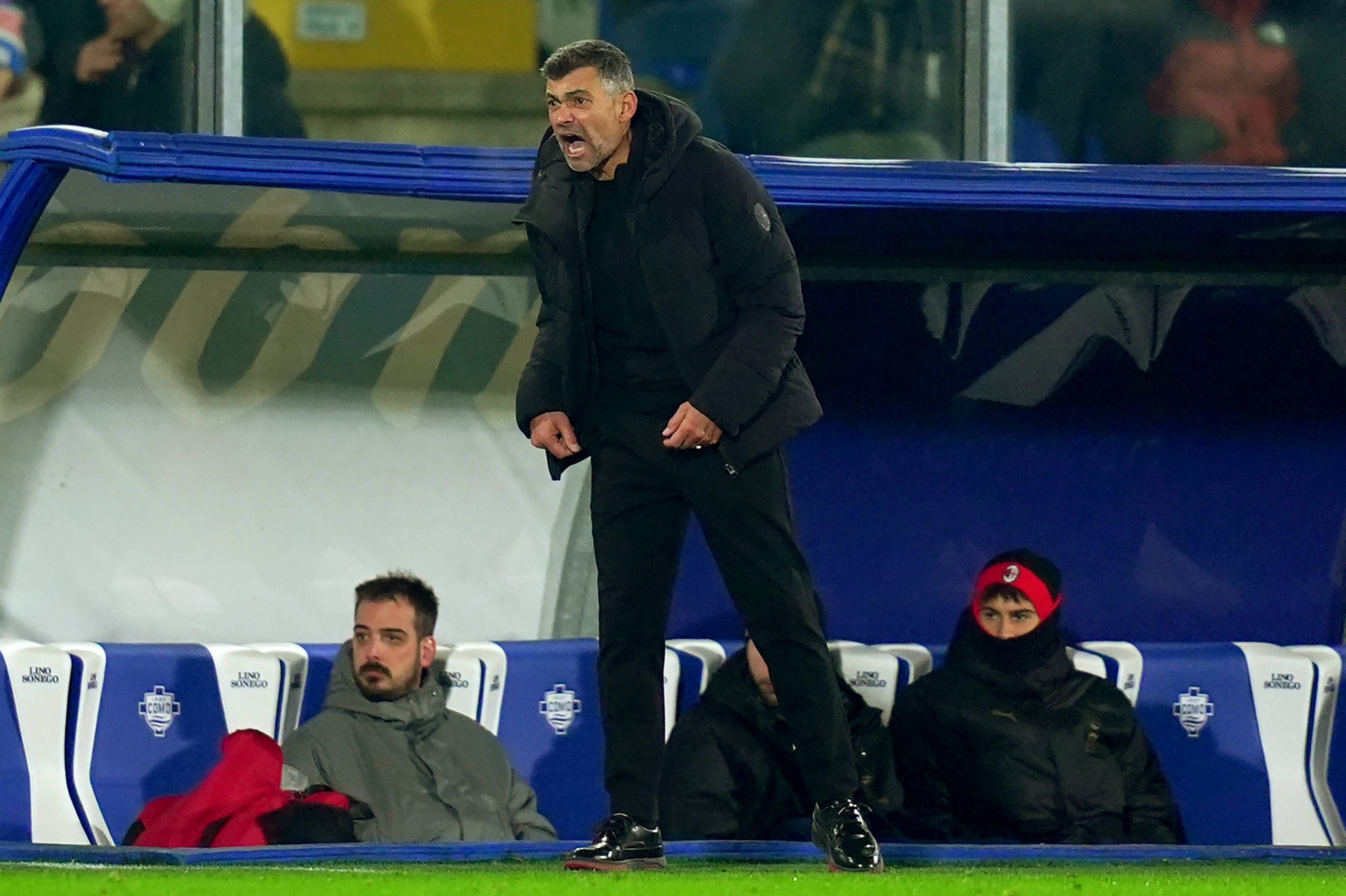 Sergio Conceicao during the Serie A soccer match between Como and Milan at Giuseppe Sinigaglia Stadium in Como. 