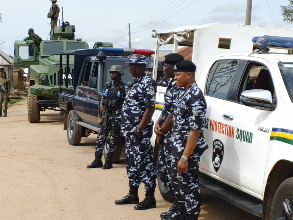 police at the scene of the incident