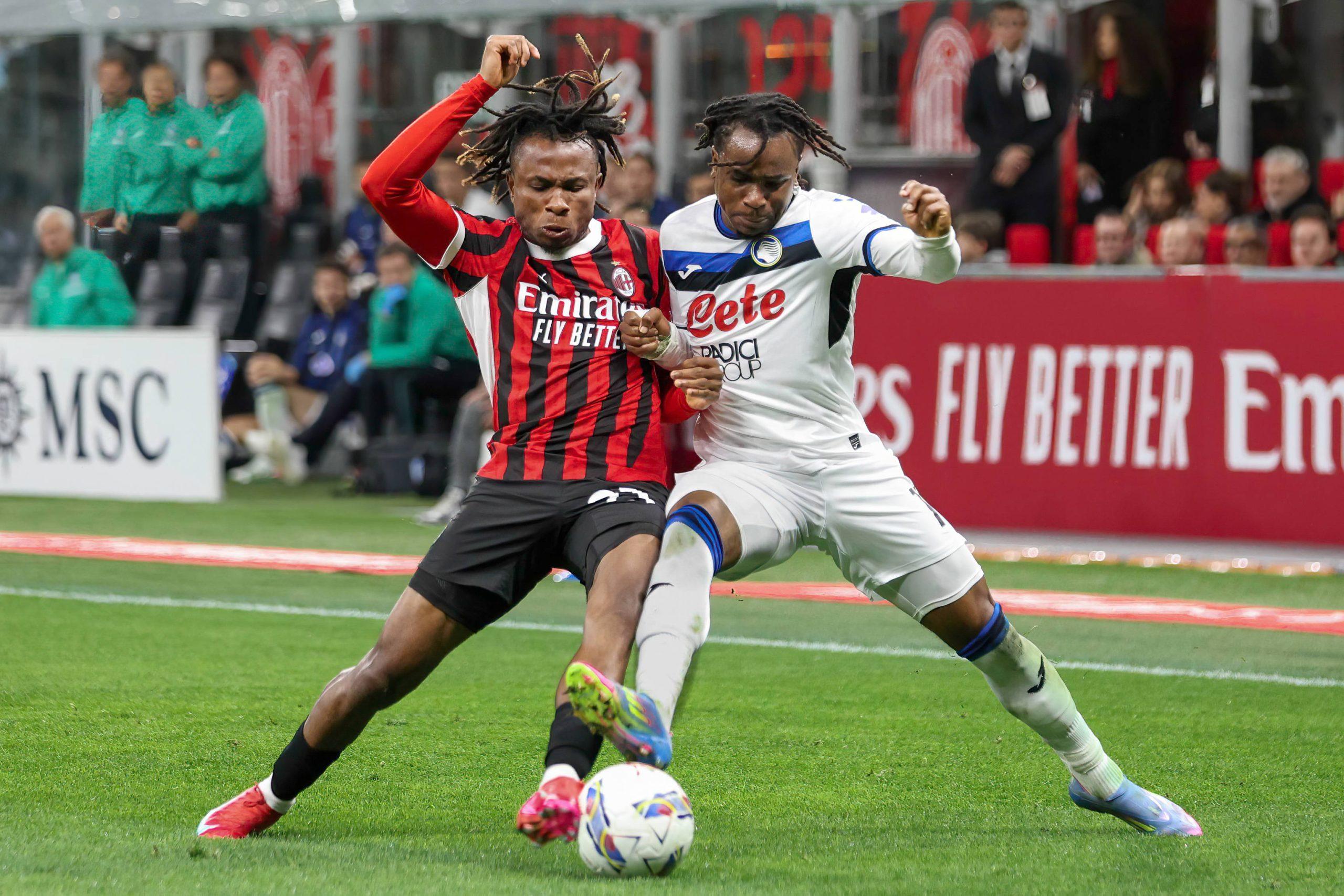 Ademola Lookman Atalanta and Samuel Chukwueze AC Milan