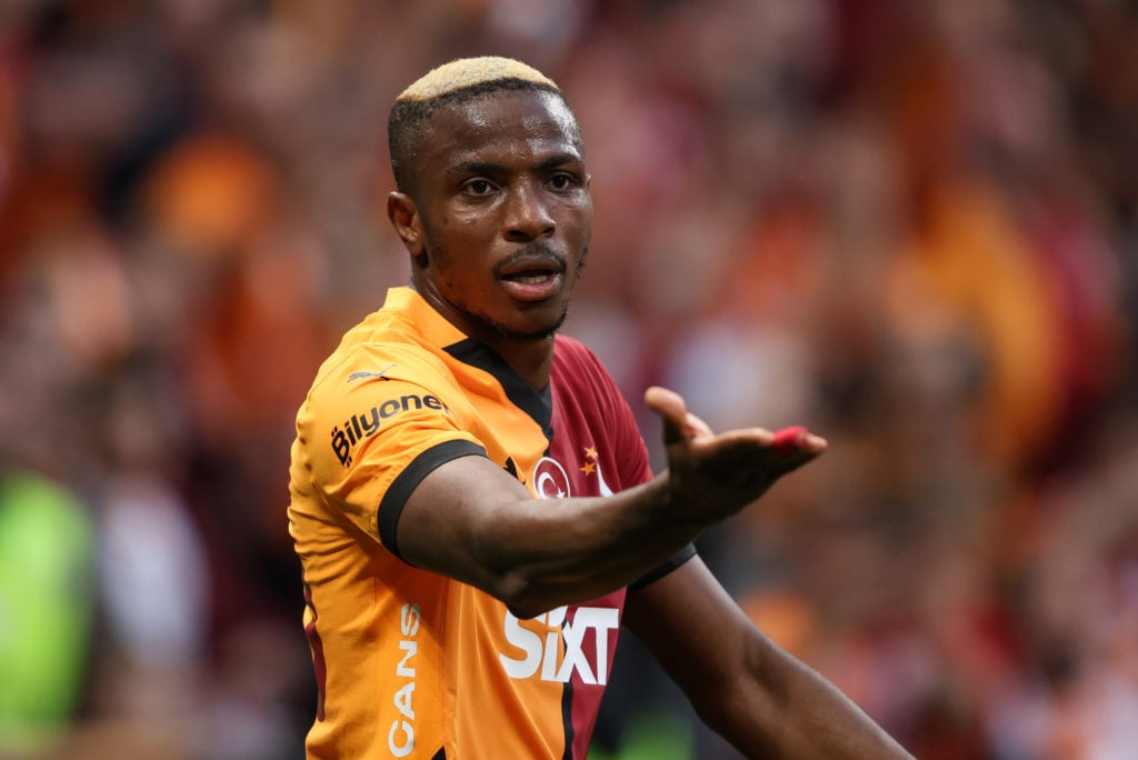 Victor Osimhen playing agianst Kayserispor for Galatasaray